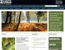 Tablet Screenshot of gapanalysis.usgs.gov