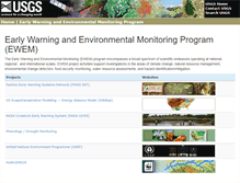 Tablet Screenshot of earlywarning.usgs.gov