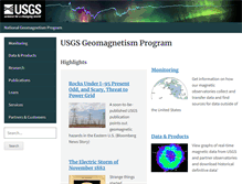 Tablet Screenshot of geomag.usgs.gov