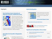 Tablet Screenshot of earthquake.usgs.gov