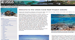 Desktop Screenshot of coralreefs.wr.usgs.gov