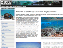 Tablet Screenshot of coralreefs.wr.usgs.gov