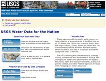 Tablet Screenshot of nwis.waterdata.usgs.gov