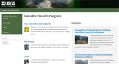 Desktop Screenshot of landslides.usgs.gov